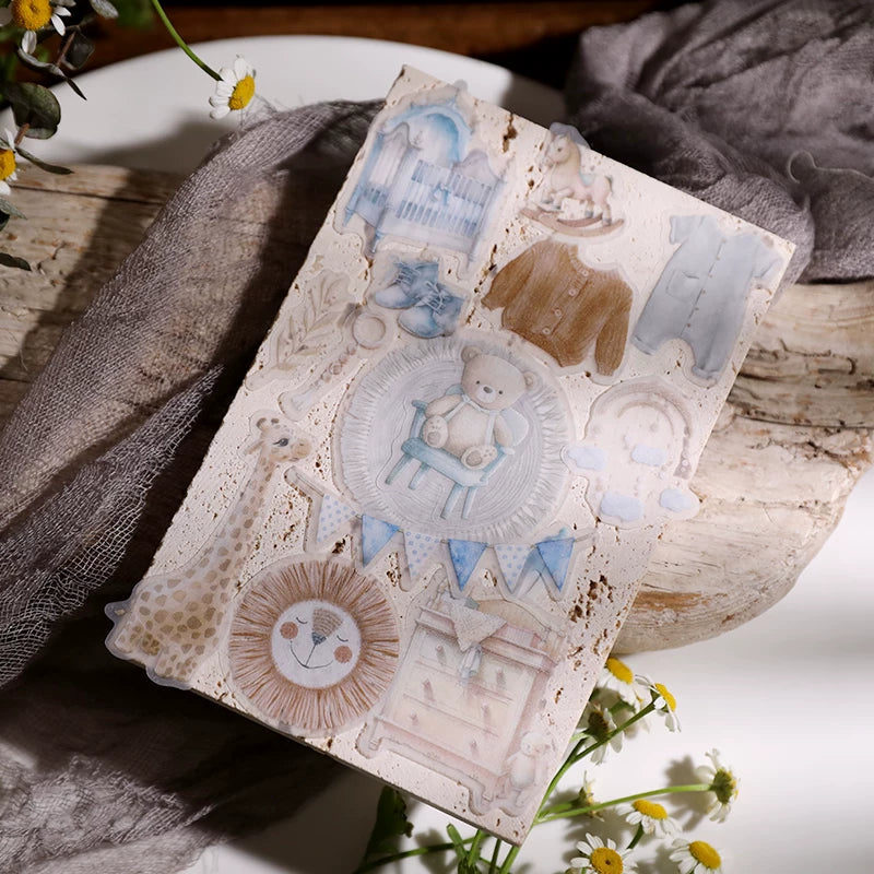 Vintage baby vellum scrapbook stickers 4
