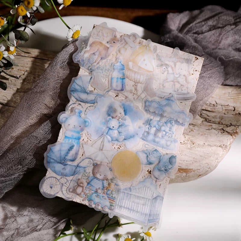 Vintage baby vellum scrapbook stickers 6