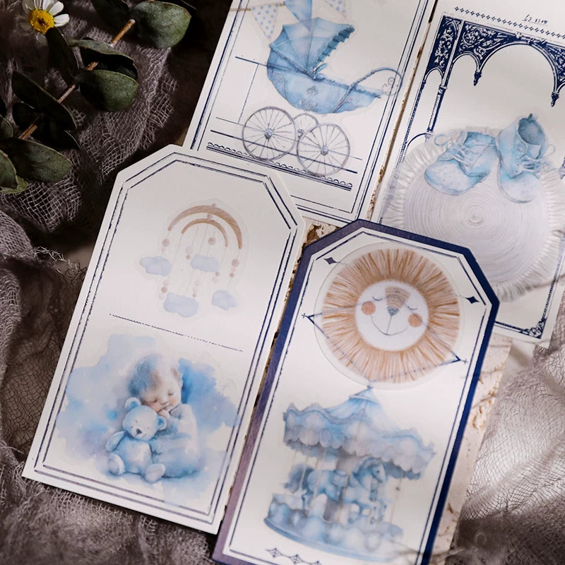 Vintage baby vellum scrapbook stickers 7