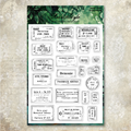 Vintage French train tickets labels and postmarks silicone stamp set