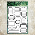 Vintage blank label tags and frames silicone stamp set