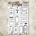 Vintage labels and tags silicone stamp set