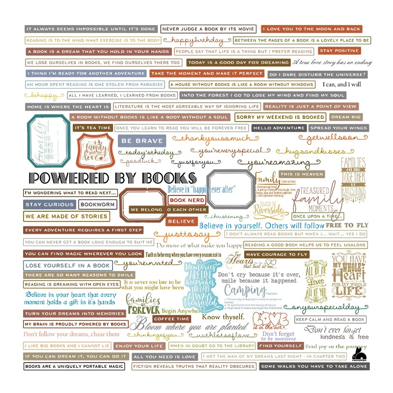 Vintage quote vellum scrapbook stickers 1