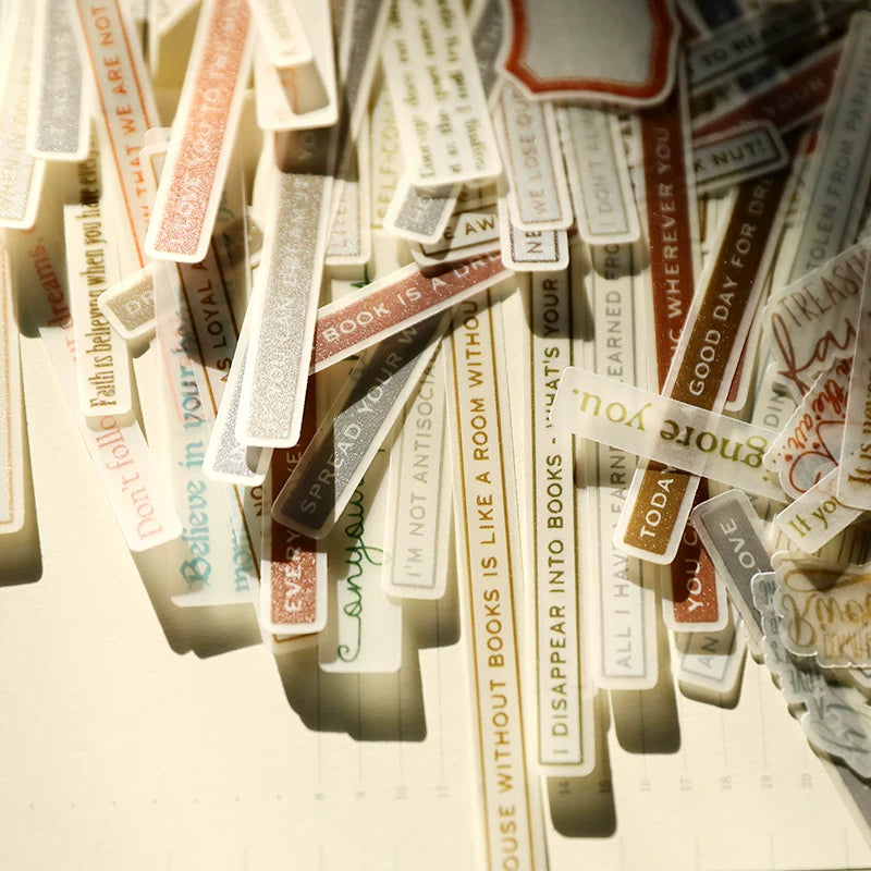 Vintage quote vellum scrapbook stickers 2