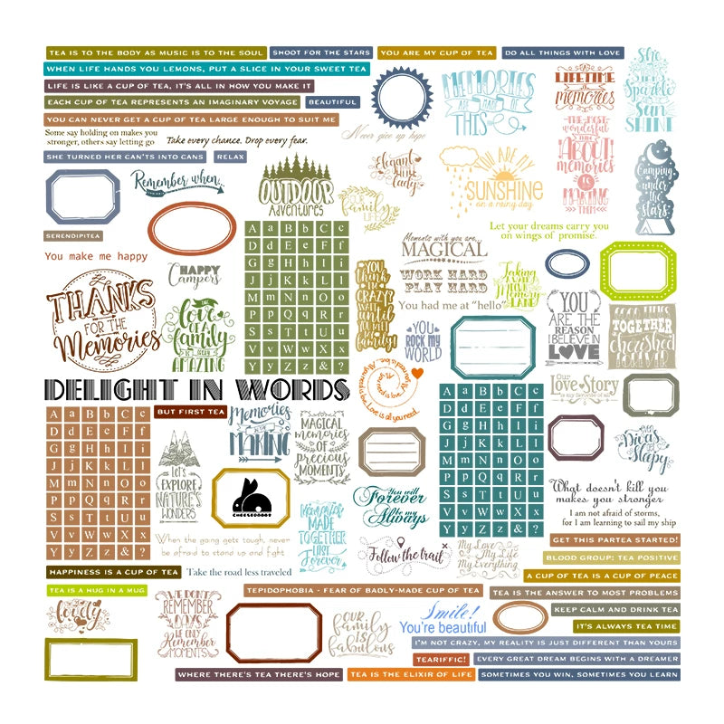 Vintage quote vellum scrapbook stickers 5