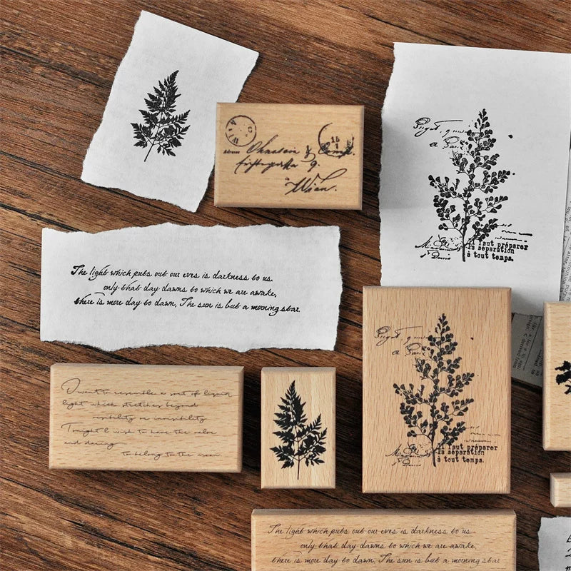 Wooden stamp design and impression details