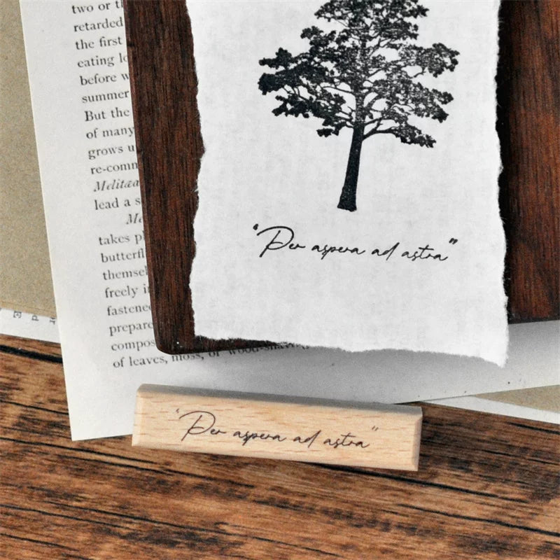 Wood and rubber stamp scale and craft example