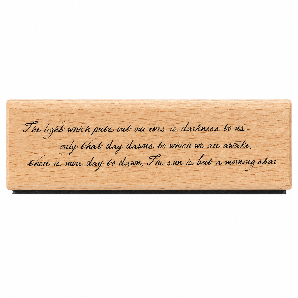 Walden Lake wooden rubber stamp on pure white background