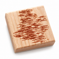 Water Reflection Wooden Stamp showing fine broken horizontal lines forming a vertical patch of shimmering water reflections on a white background