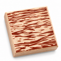 Water Ripples Wooden Stamp showing bold elongated horizontal water ripples arranged as a rectangular texture on a white background