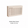 Weekly sleep tracker wooden rubber stamp, 3.35 x 2.17 inches