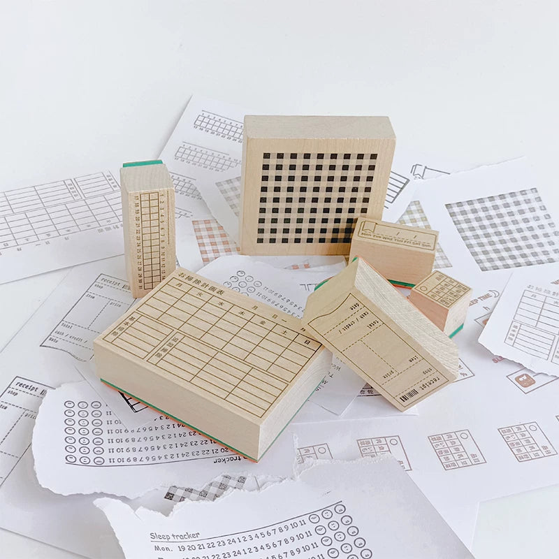 Expense receipt wooden stamp product information