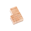 13PCS wooden perpetual calendar rubber stamp set