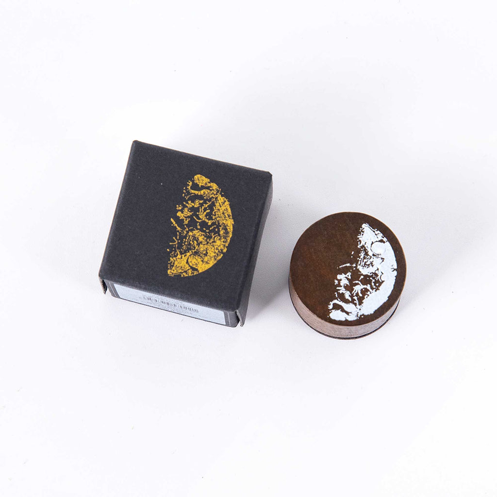 Lunar Phases Vintage Realistic Moon Wooden Stamp YXST03