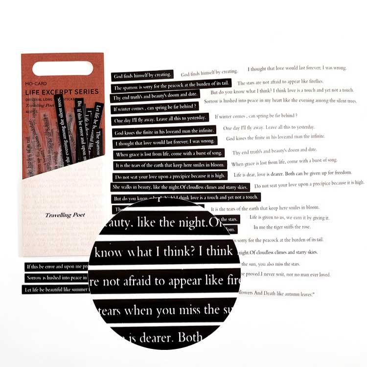Life Excerpt Text Stickers Pack - OBUJO