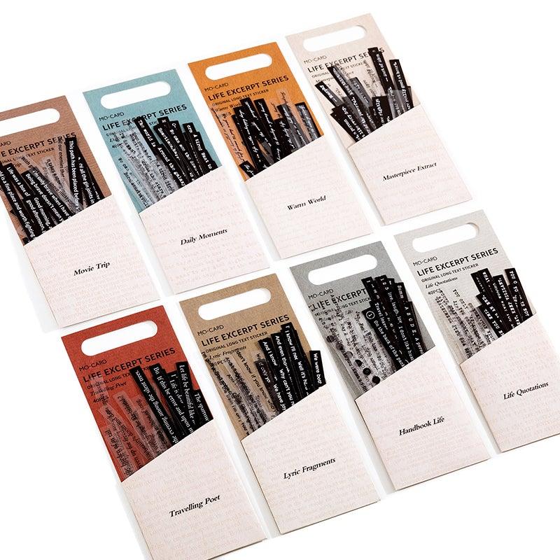 Life Excerpt Text Stickers Pack - OBUJO