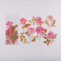 6 Pcs Enchanted Rose Large Pressed Rose Stickers CFHYC