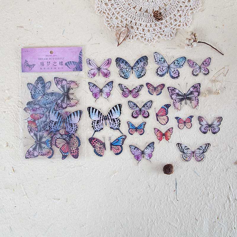 40 Pcs Butterfly Stickers Pack BTF01