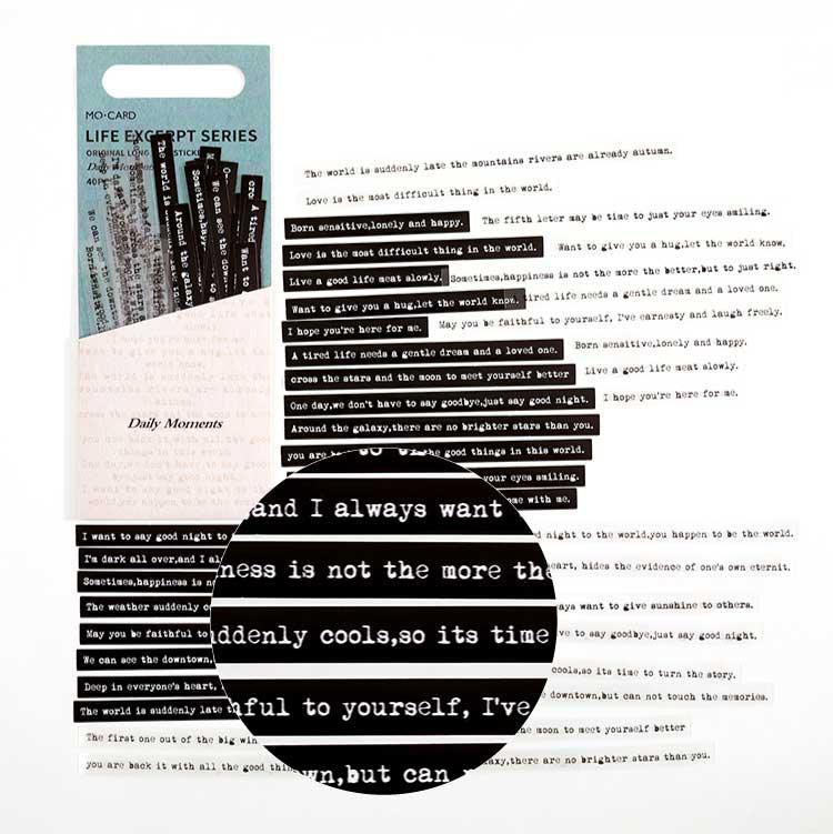Life Excerpt Text Stickers Pack - OBUJO