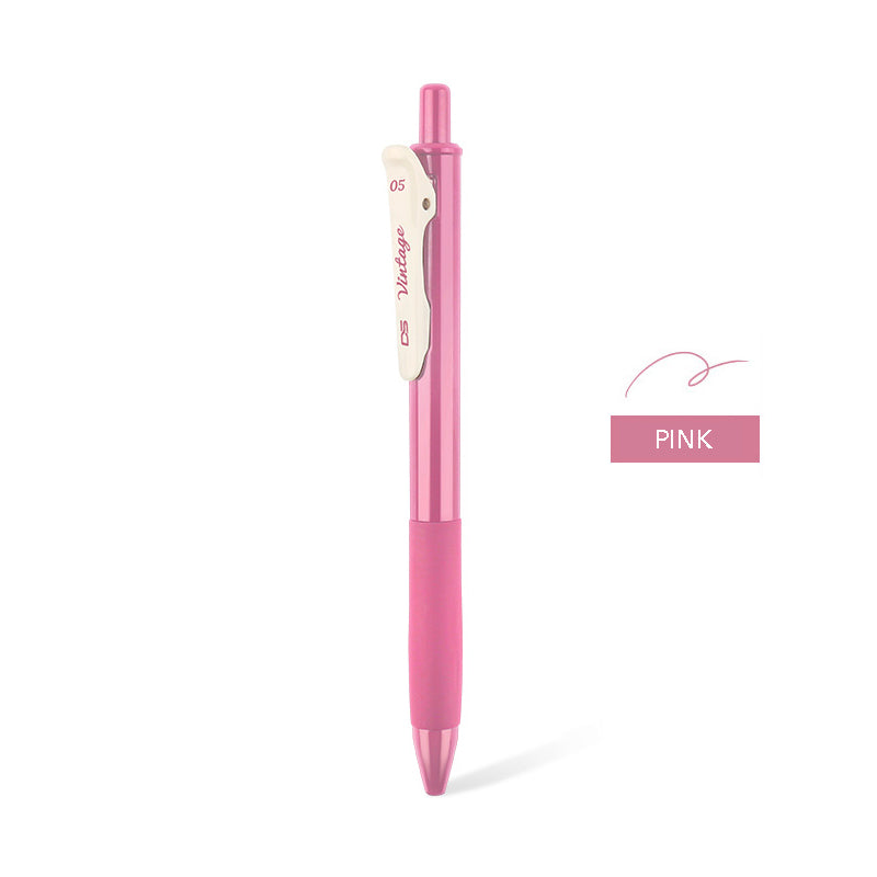 Vintage Color Gel Pen - Pink