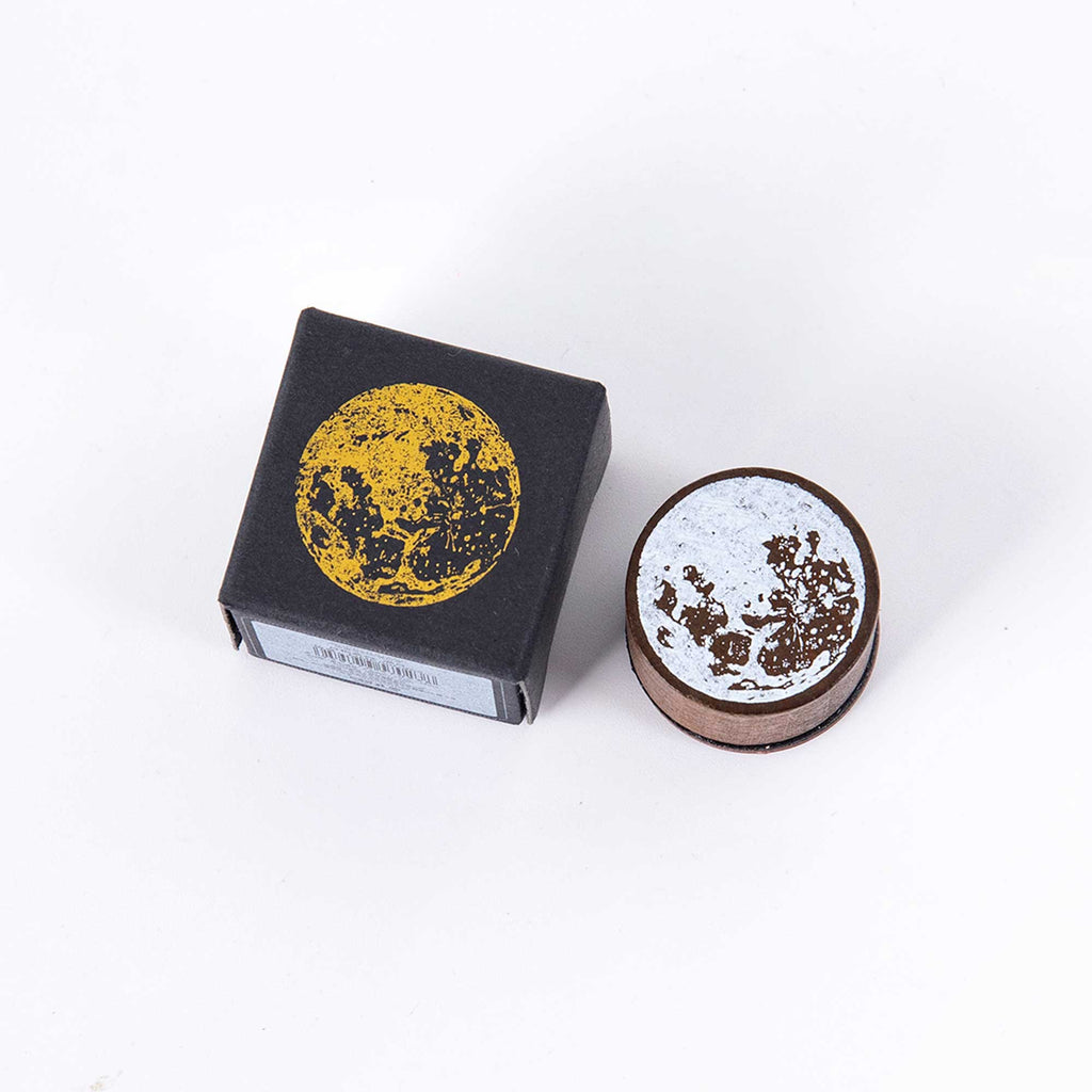 Lunar Phases Vintage Realistic Moon Wooden Stamp YXST04