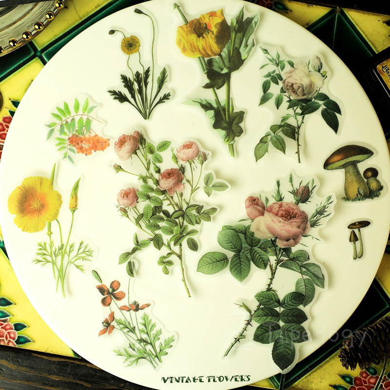 Halo Floral Vellum Stickers Pack