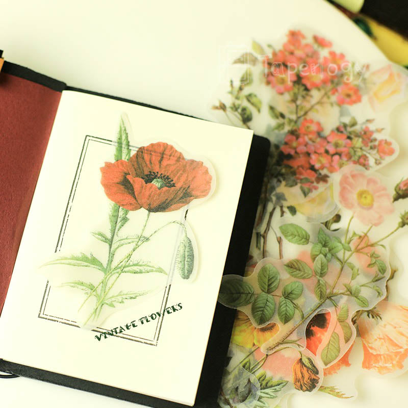 Halo Floral Vellum Stickers Pack