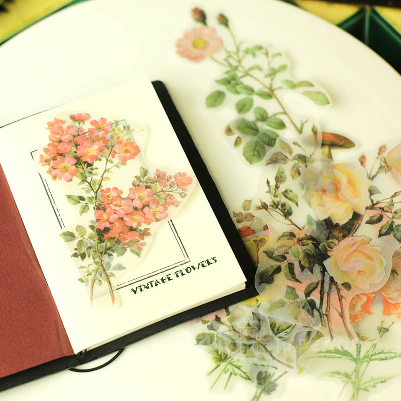 Halo Floral Vellum Stickers Pack