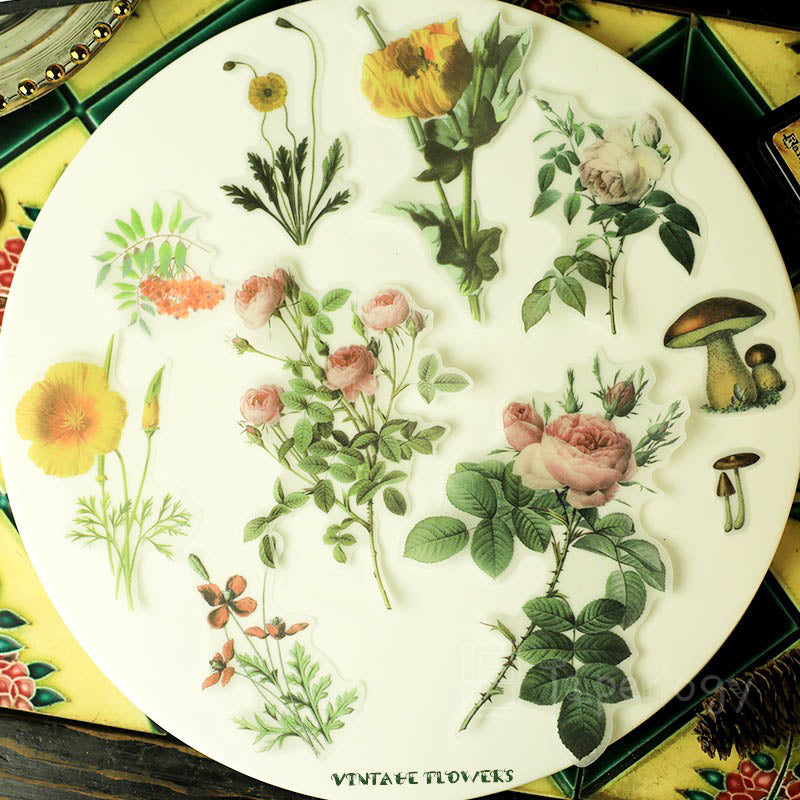 Halo Floral Vellum Stickers Pack