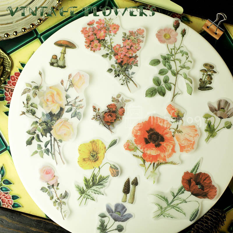 Halo Floral Vellum Stickers Pack