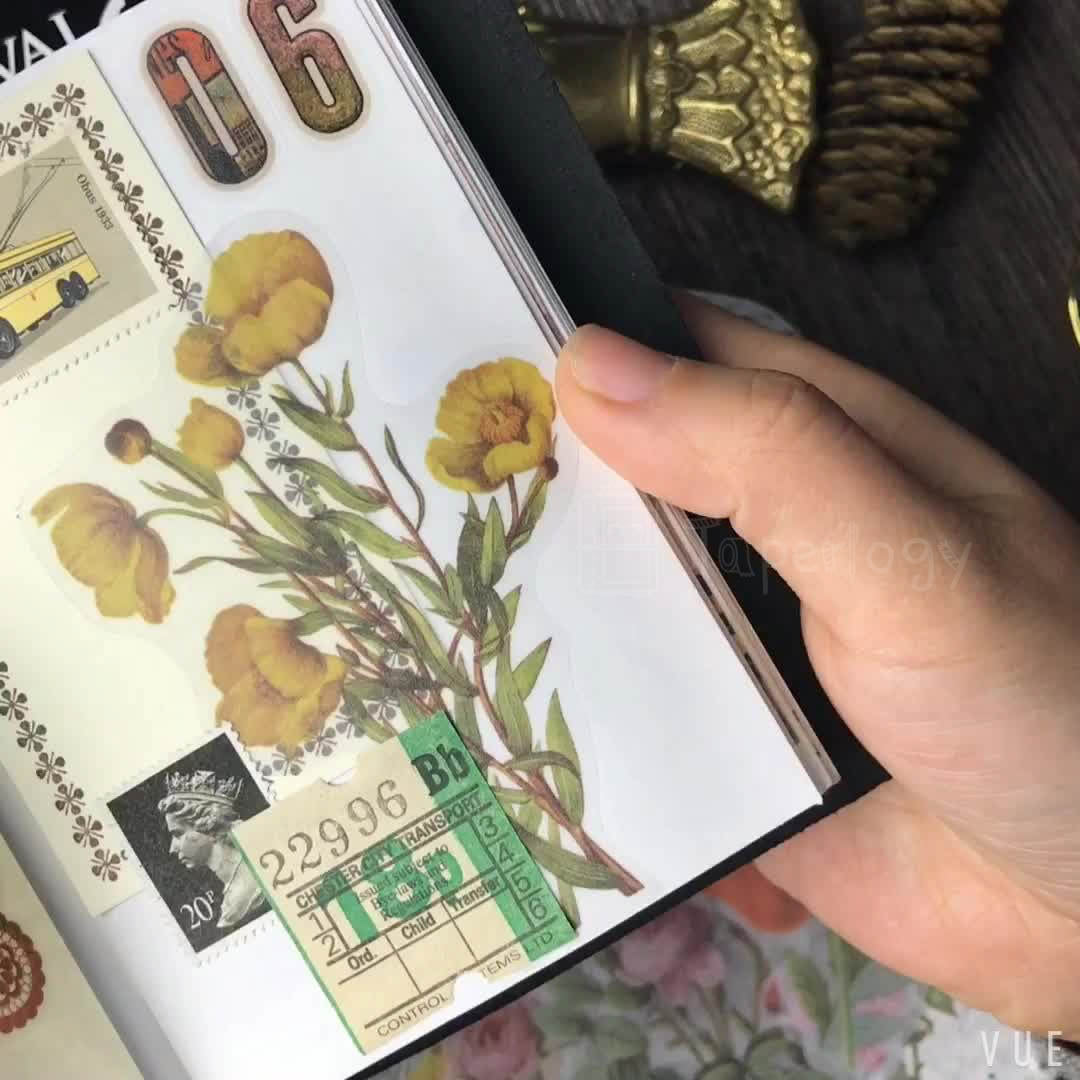Halo Floral Vellum Stickers Pack