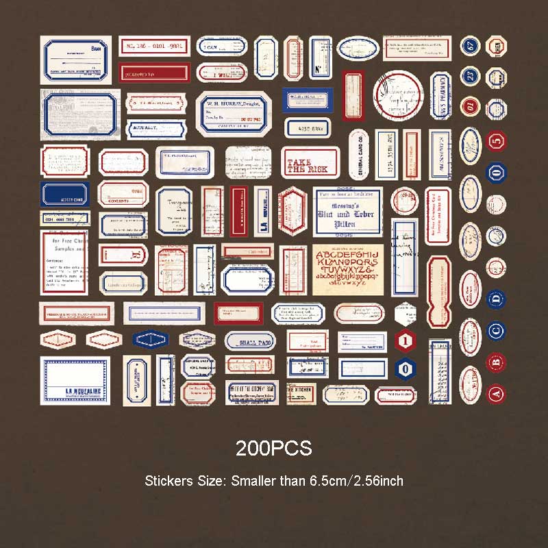 Biuze Vintage Tickets Stickers TLR02