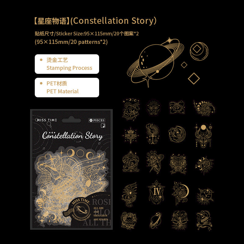 40pcs Constellation Stickers XZWY