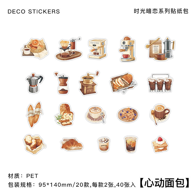 40pcs PET Collage Stickers SGAN