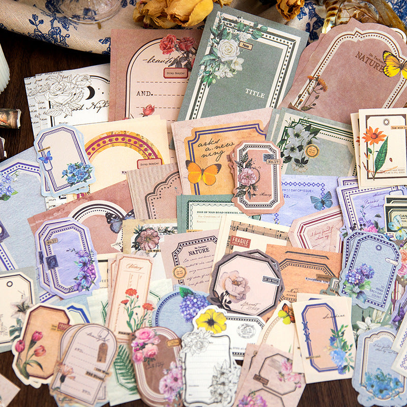 100pcs Vitnage Scrapbook Paper Pack JGNDX