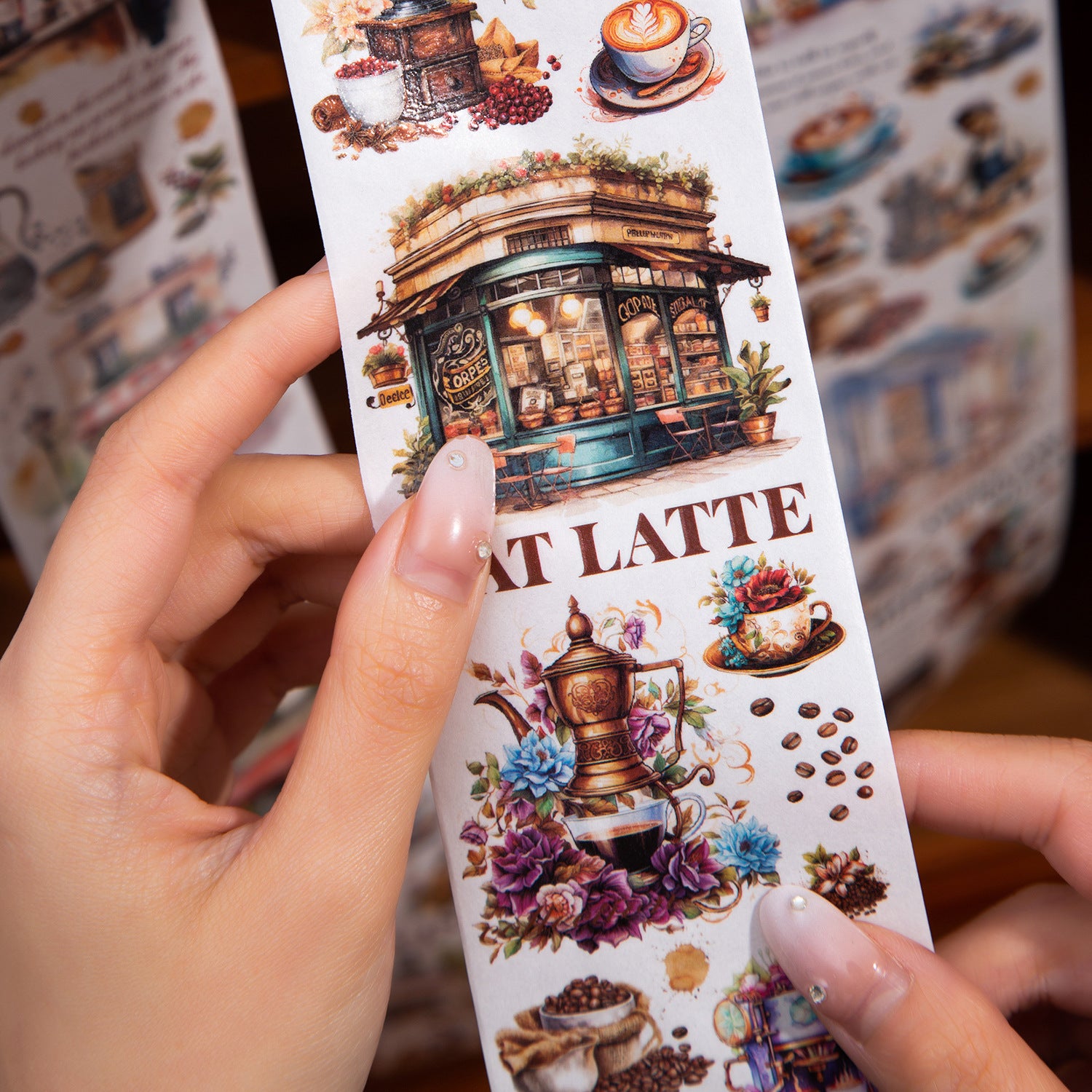 1 Roll Coffee Theme Washi Tape KFDK