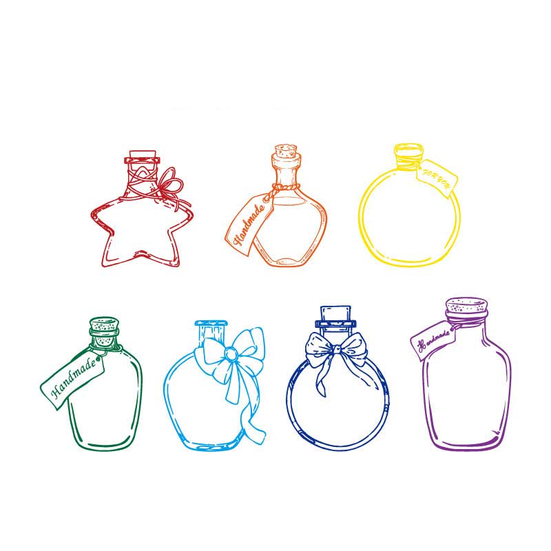 Rainbow Color Bottle Stickers