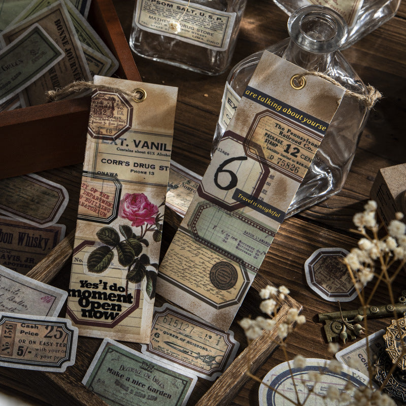 Baibiao Vintage Ticket Washi Stickers TLR01