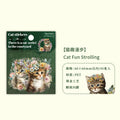 45 Pcs Cat Theme PET Stickers YLYM
