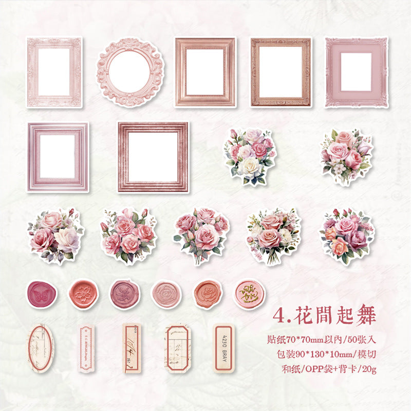 50pcs Vintage Stickers HXSY