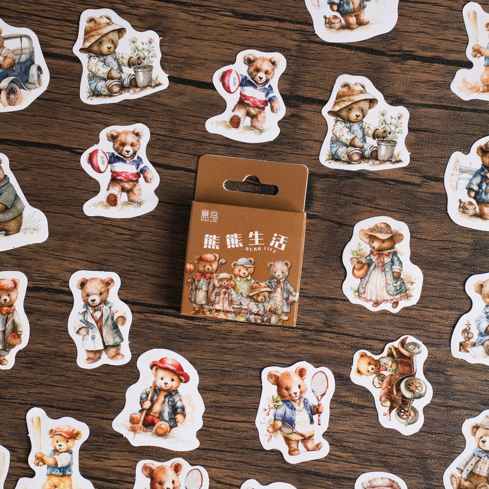 46pcs Boxed Bear Stickers XXSH