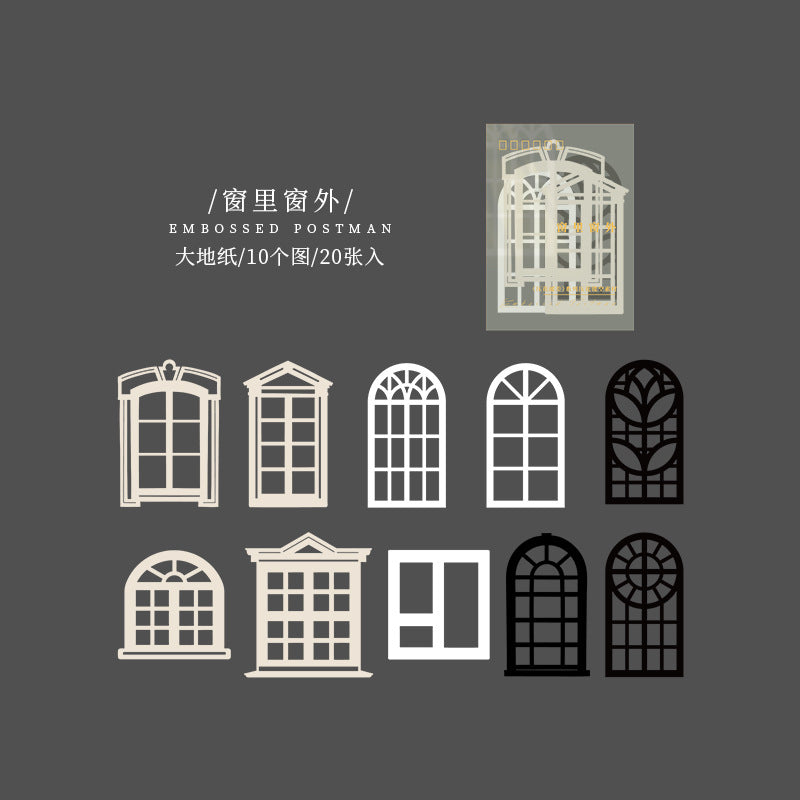 20 Pcs Lace Cutout Scrapbook Paper YHYC