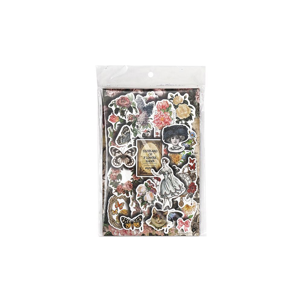 40 Pcs Junk Journal Paper and Stickers Book YWXX