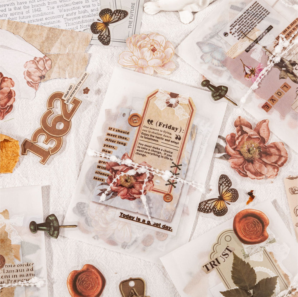 50pcs Junk Journal Supplies Kit YJXL