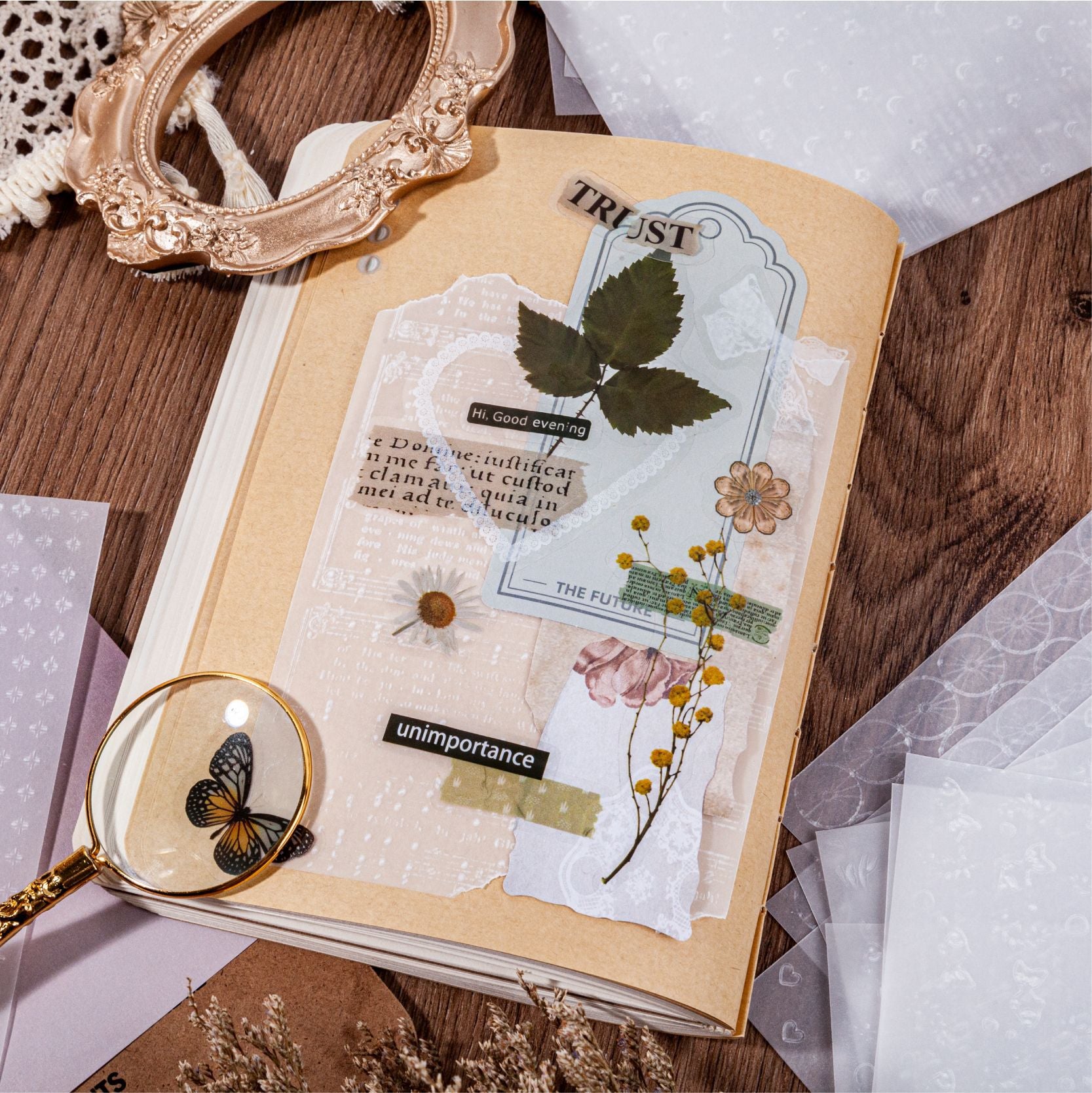 50pcs Junk Journal Supplies Kit YJXL