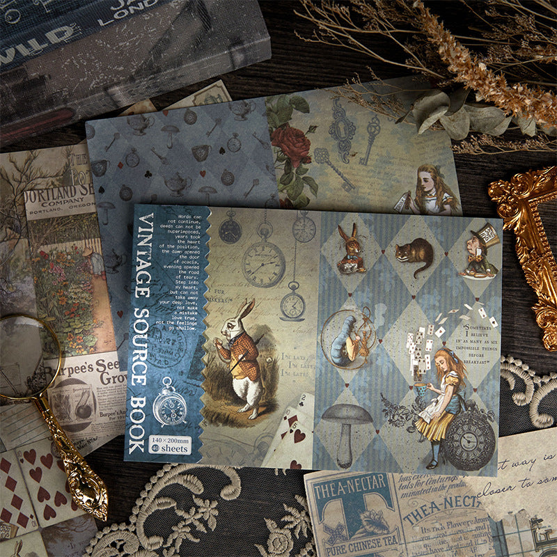 40pcs Vintage Scrapbook Paper SJJH