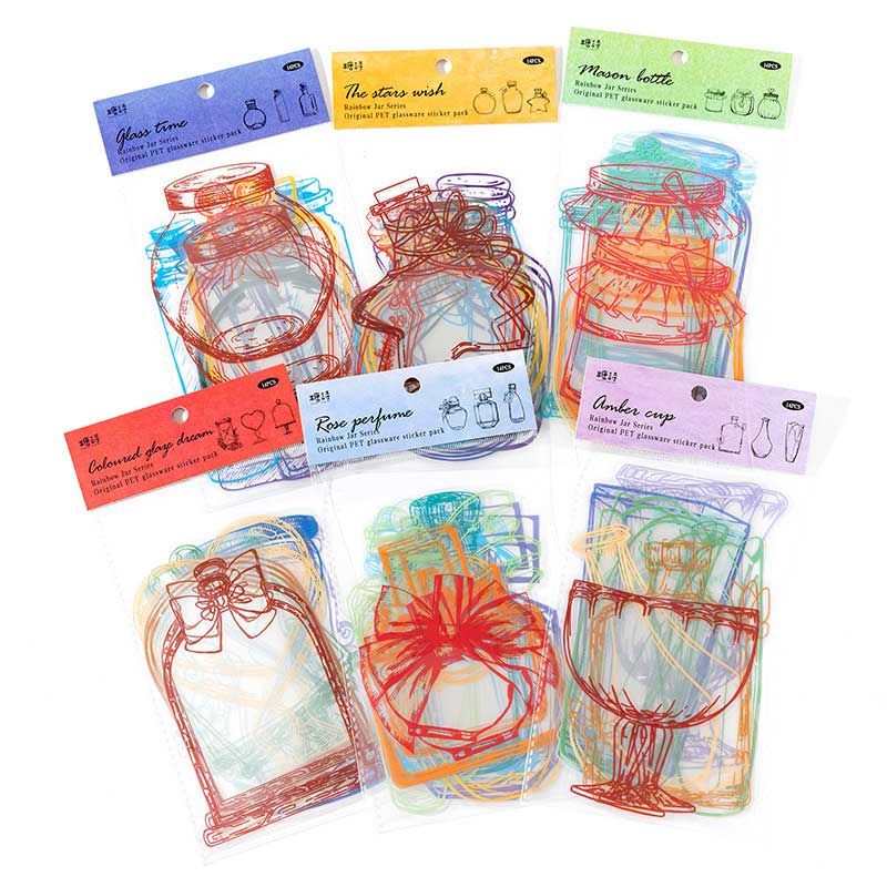Rainbow Color Bottle Stickers