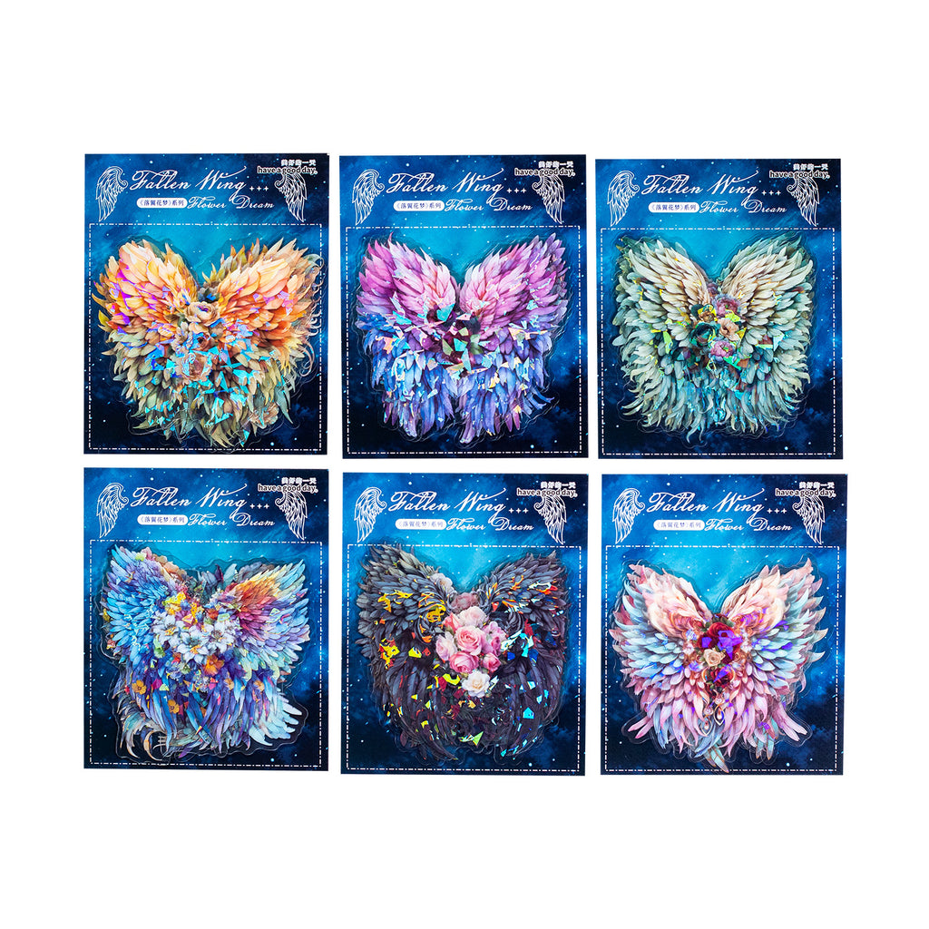 10pcs Wings PET Stickers LYHM