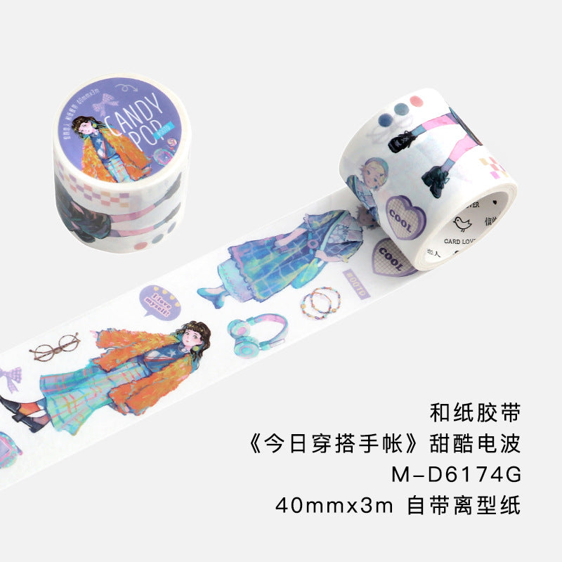 1 Roll Girl Washi Stickers JRCD