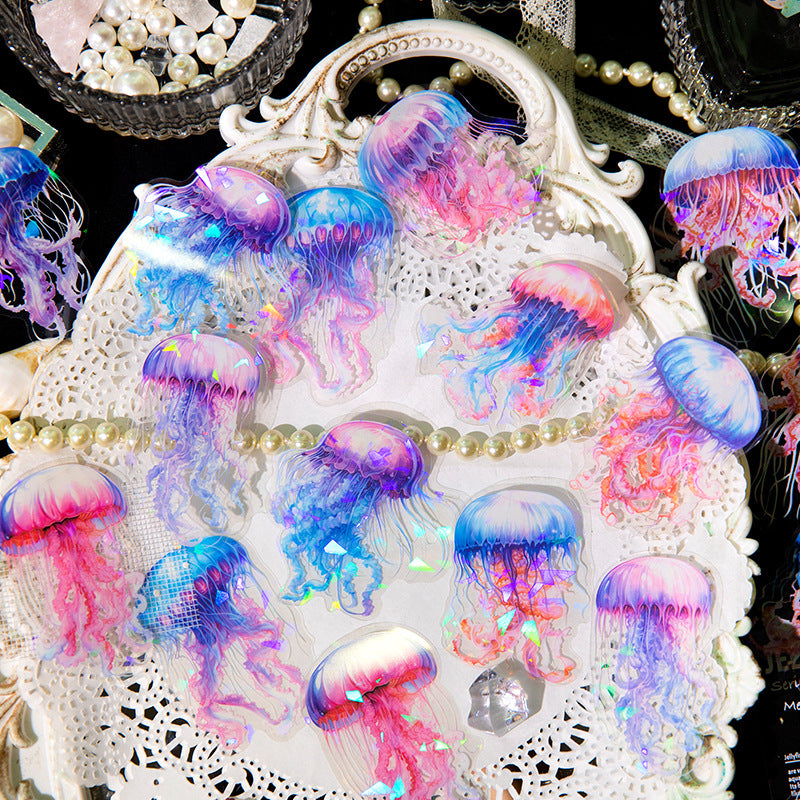 20pcs PET Jellyfish Stickers SMHX